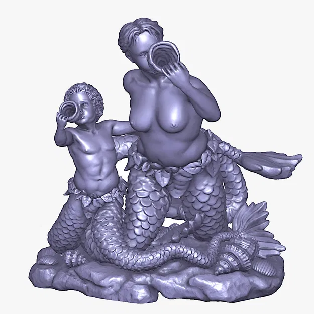 Naiad và Triton – Mẫu sẵn sàng in 3D - Image 1