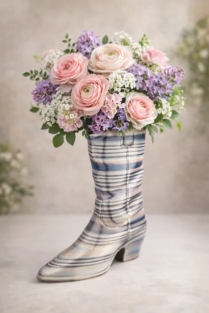 Cute Boot Vase – Bình Hoa Hình Boot Dễ Thương - Image 1
