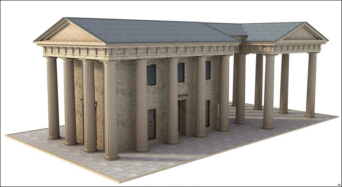 Greek Temple V4 – Đền thờ Hy Lạp (3D Model) - Image 2