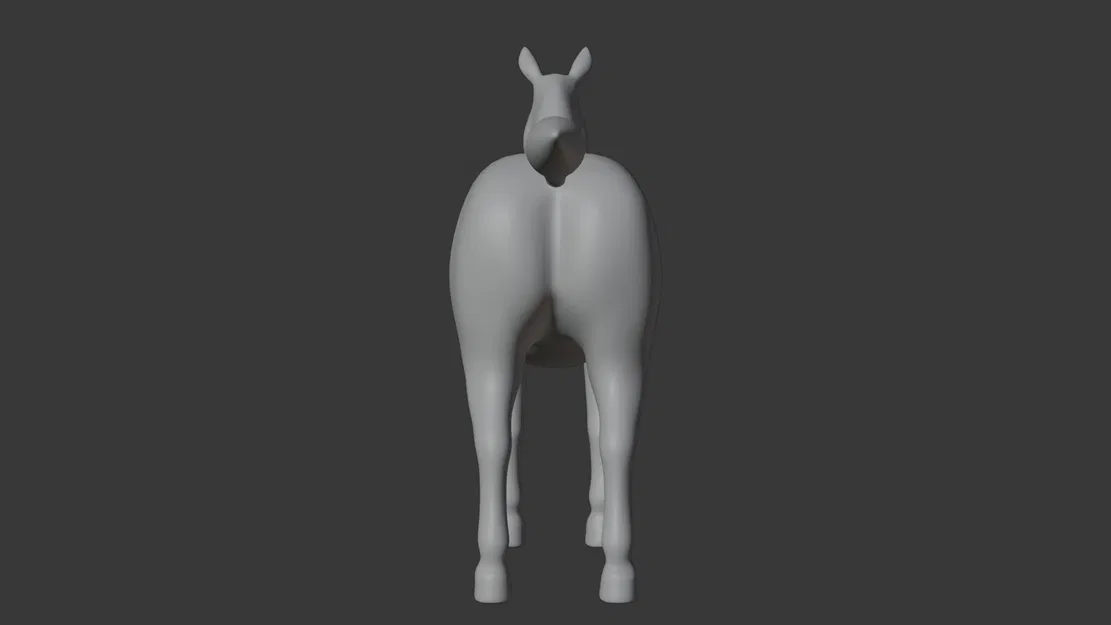 Horse Base Mesh cho Game/Animation và sẵn sàng 3D Print - Image 3