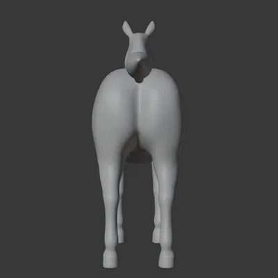 Horse Base Mesh cho Game/Animation và sẵn sàng 3D Print
