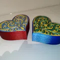 Hộp Trái Tim hoa văn Koru đối xứng (MMU/AMS hoặc 1 màu) - Thumbnail 4