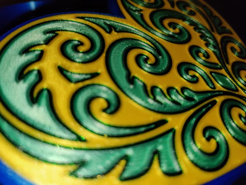 Hộp Trái Tim hoa văn Koru đối xứng (MMU/AMS hoặc 1 màu) - Image 7