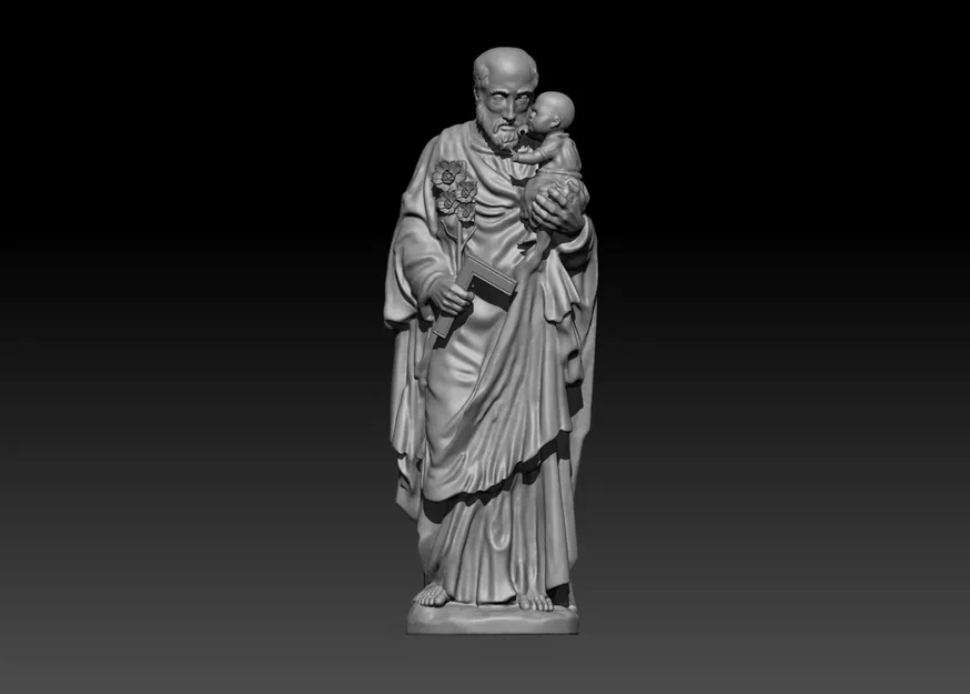 Tượng Thánh Giuse (Saint Joseph Statue) - Mẫu 3D sẵn sàng 3D Print - Image 1