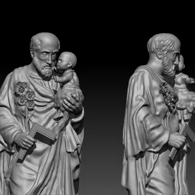 Tượng Thánh Giuse (Saint Joseph Statue) - Mẫu 3D sẵn sàng 3D Print