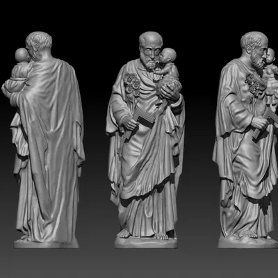 Tượng Thánh Giuse (Saint Joseph Statue) - Mẫu 3D sẵn sàng 3D Print