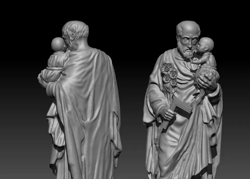 Tượng Thánh Giuse (Saint Joseph Statue) - Mẫu 3D sẵn sàng 3D Print - Image 4