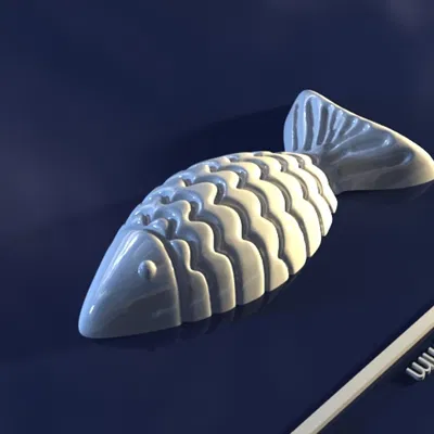 Fish_cDhD0cD – Mẫu 3D khuôn cá cho xà phòng, chocolate & nến