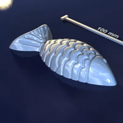 Fish_cDhD0cD – Mẫu 3D khuôn cá cho xà phòng, chocolate & nến