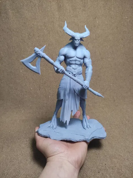Horned Wolfman 3d Print ready – Mô hình sinh vật sẵn sàng in 3D - Image 1