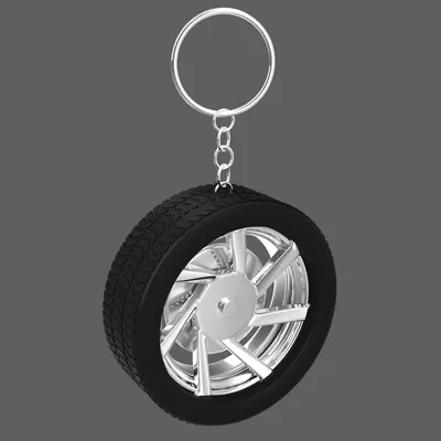Móc khóa Simple Silver Wheel 3 (Bánh xe bạc đơn giản)