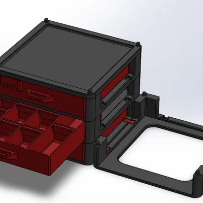 Ngăn kéo/khay organizer xếp chồng cho ốc vít, dụng cụ & linh kiện