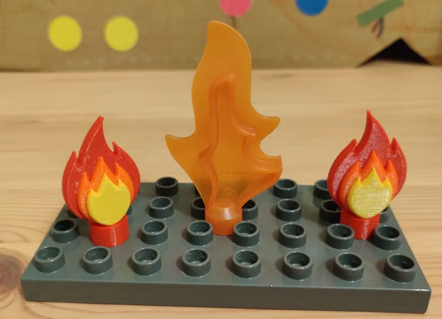 Ngọn lửa compatible Duplo Lego (nhiều màu) - Image 1