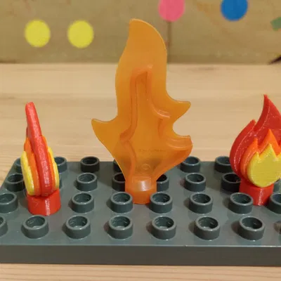 Ngọn lửa compatible Duplo Lego (nhiều màu)