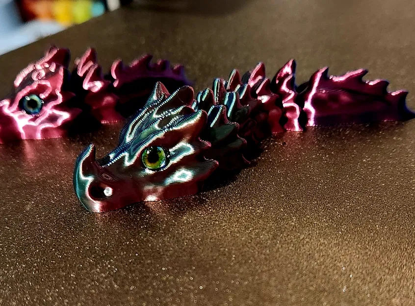 Móc Khóa Rồng Xương Articulated Gắn Mắt Kính 6mm - Image 1