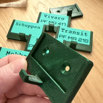 Móc treo tường có ô ghi chú / Wandhacken mit Beschriftungsfeld