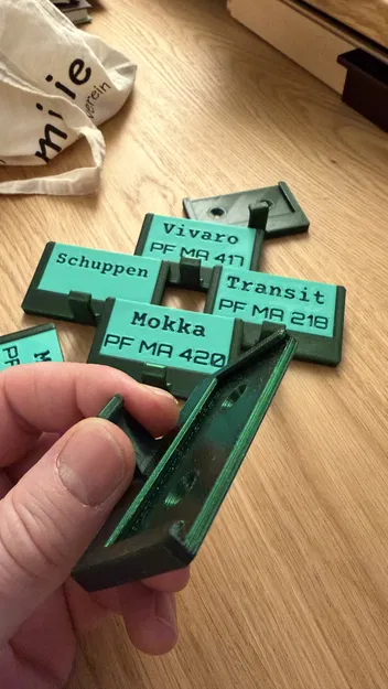 Móc treo tường có ô ghi chú / Wandhacken mit Beschriftungsfeld - Image 5