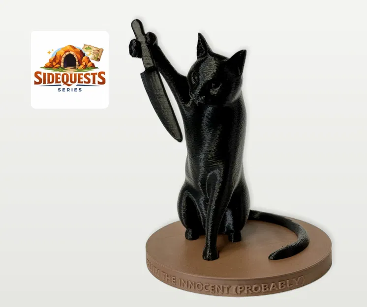 Tượng Mèo Hài Hước Cầm Dao: Phá Tan Sự Ngây Thơ (Chắc Vậy) - Image 1