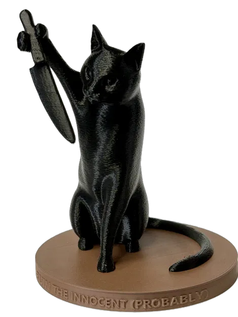 Tượng Mèo Hài Hước Cầm Dao: Phá Tan Sự Ngây Thơ (Chắc Vậy) - Image 2