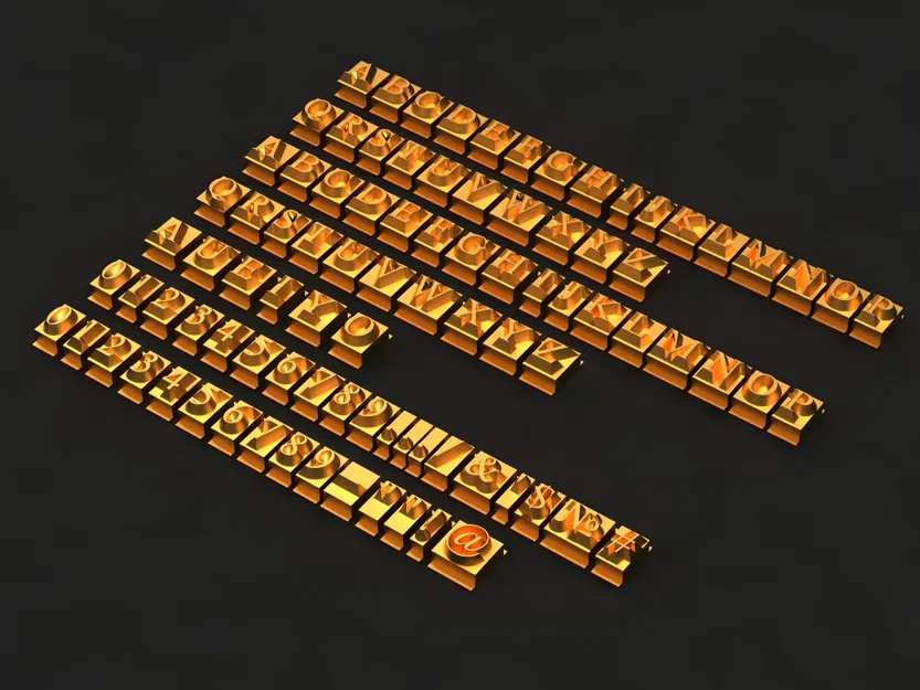 ABC_n7d0on7d – Mẫu 3D chữ ABC cho khuôn súng - Image 2