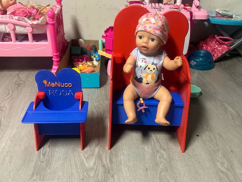 TRONA PARA BEBE – Ghế ăn cho bé kèm khay cho búp bê - Image 1