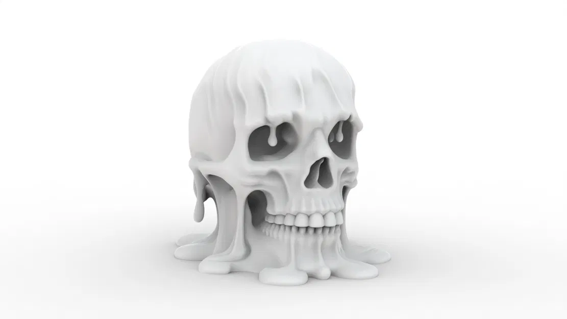 Mô hình 3D in được: Melting Skull (Hộp sọ tan chảy) - Image 1