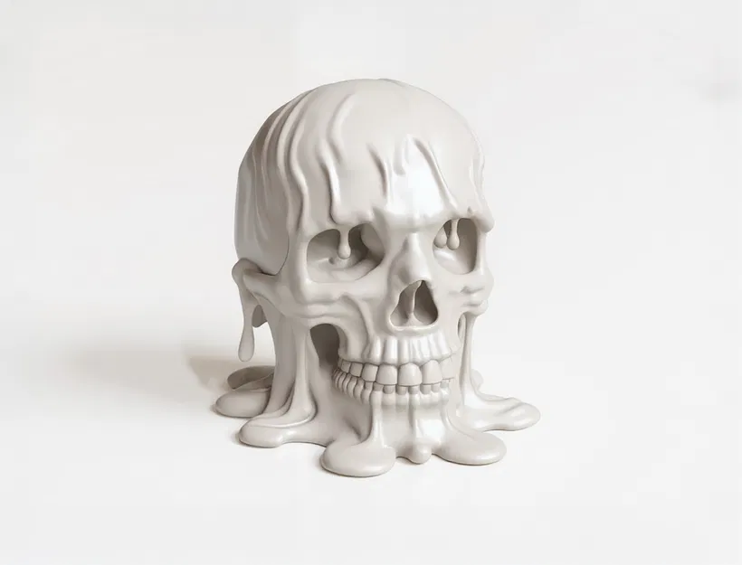 Mô hình 3D in được: Melting Skull (Hộp sọ tan chảy) - Image 4