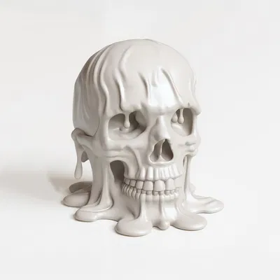Mô hình 3D in được: Melting Skull (Hộp sọ tan chảy)