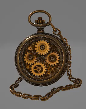 Đạo cụ Đồng hồ Bỏ túi Steampunk (Steampunk Pocket Watch Prop) - Image 1