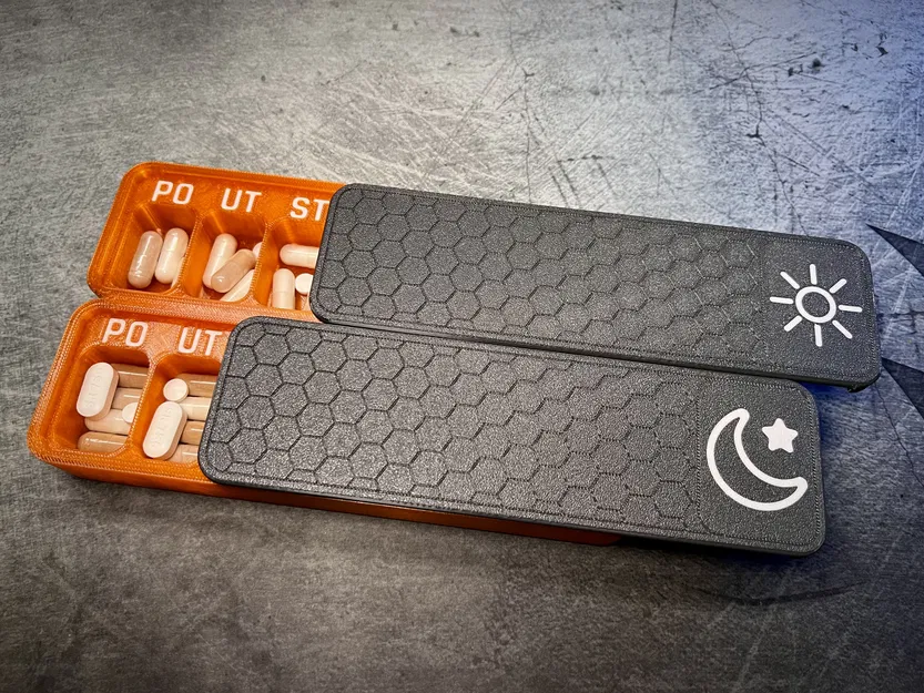 Hộp chia thuốc tuần – nhãn tiếng Séc, tách hàng Ngày/Đêm - Image 3