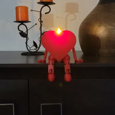 Đế nến tealight LED hình tim cho Ngày Valentine