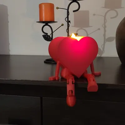 Đế nến tealight LED hình tim cho Ngày Valentine
