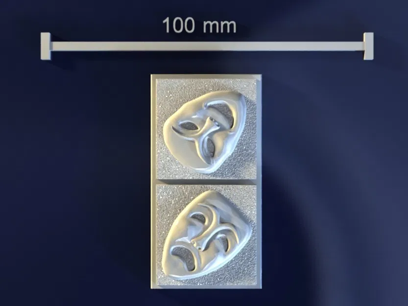 Masks_ZzKYXZ – Mẫu 3D khuôn mặt nạ cho xà phòng, chocolate & nến - Image 1