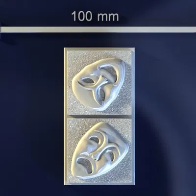 Masks_ZzKYXZ – Mẫu 3D khuôn mặt nạ cho xà phòng, chocolate & nến