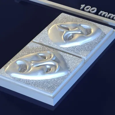 Masks_ZzKYXZ – Mẫu 3D khuôn mặt nạ cho xà phòng, chocolate & nến