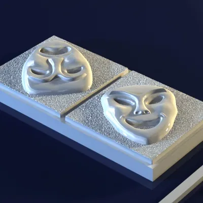 Masks_ZzKYXZ – Mẫu 3D khuôn mặt nạ cho xà phòng, chocolate & nến