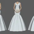 Mẫu 3D Cô Dâu 2 với 3 kích cỡ thân, sẵn sàng để 3D Print - Thumbnail 1