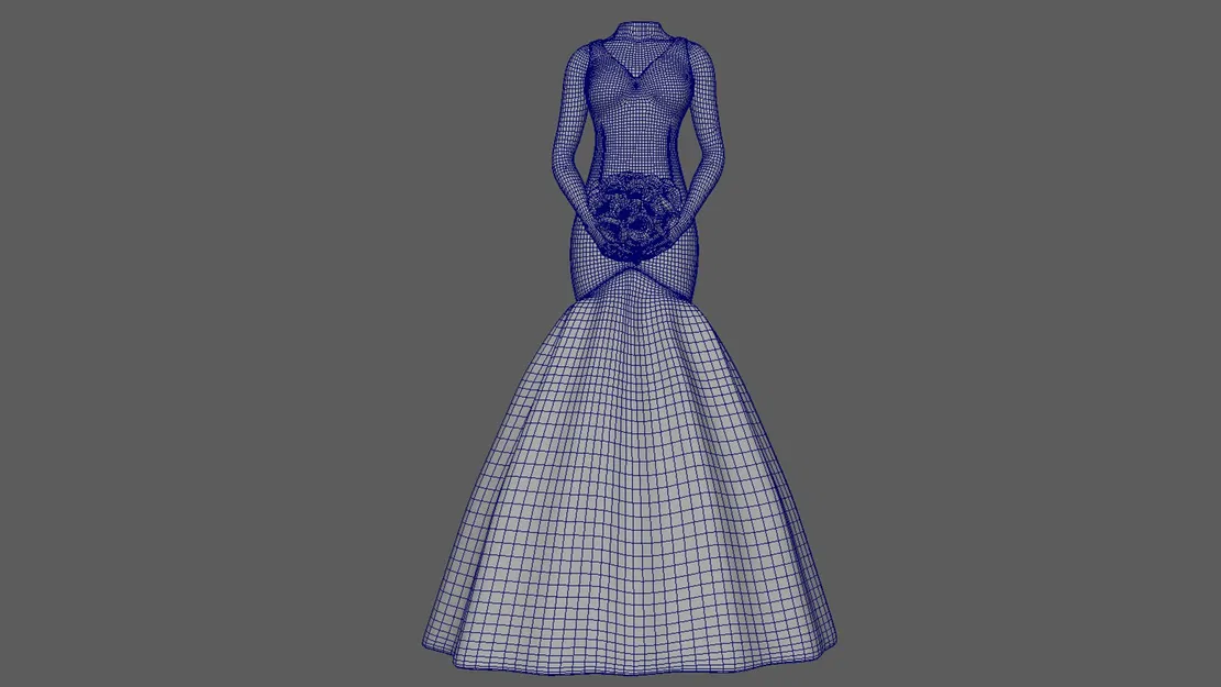 Mẫu 3D Cô Dâu 2 với 3 kích cỡ thân, sẵn sàng để 3D Print - Image 2