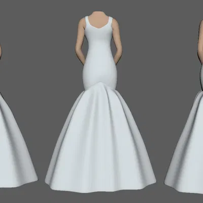 Mẫu 3D Cô Dâu 2 với 3 kích cỡ thân, sẵn sàng để 3D Print