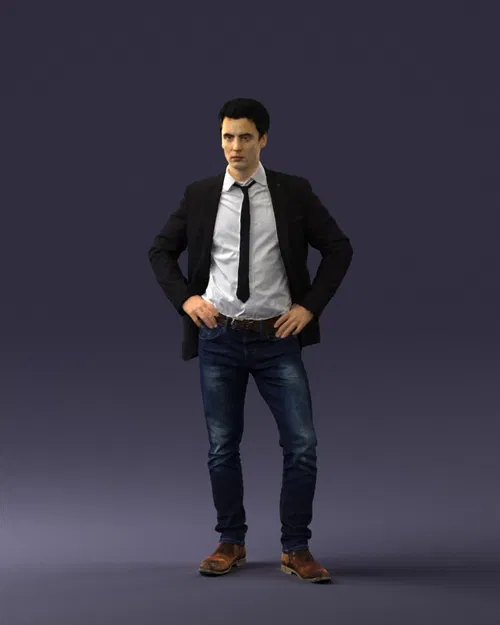 Fashion Man Posed 0318 – Model 3D Scan Toàn Thân - Image 1
