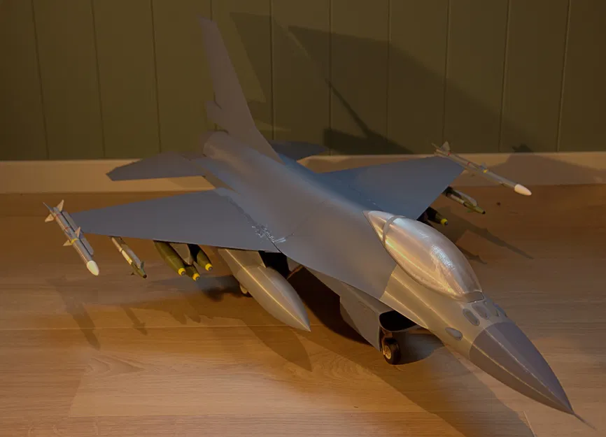 Mô hình F-16 Fighting Falcon tỉ lệ 1/16 để in 3D - Image 1