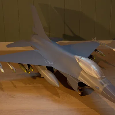 Mô hình F-16 Fighting Falcon tỉ lệ 1/16 để in 3D