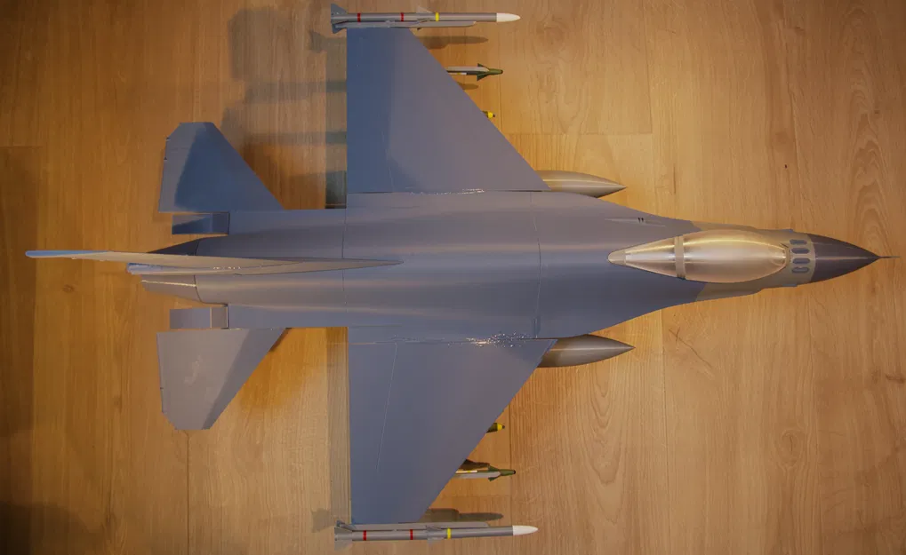 Mô hình F-16 Fighting Falcon tỉ lệ 1/16 để in 3D - Image 5