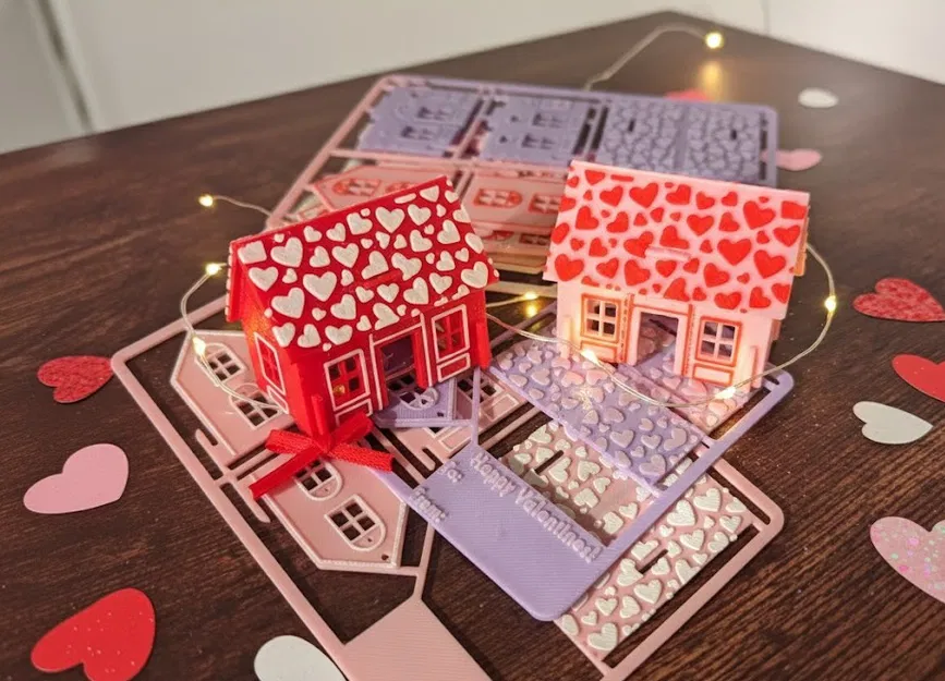 Kit Card House Valentine “The Love Shack” (Nhà thiệp lắp ráp Ngày Tình Nhân) - Image 2