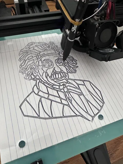 Bộ gá Plotter kẹp cho Ender 3 V2 (tương thích CR Touch) - Image 7