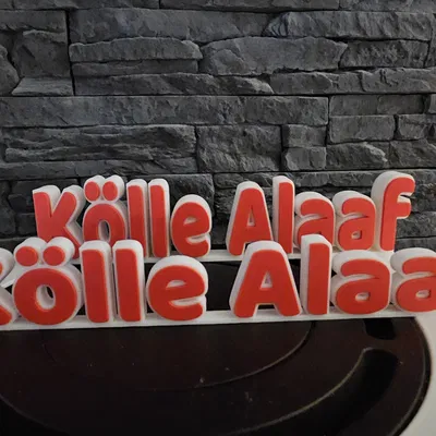 Kölle Alaaf - Chữ Karneval trang trí để bàn