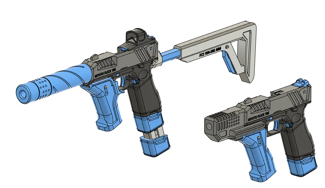 Flick 19X kèm MODS! Đồ chơi súng lục bắn được, open-source (kèm CAD) - Image 6
