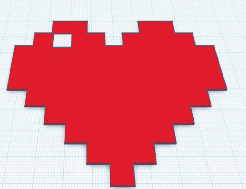 Pixel Heart – Trái tim pixel kiểu Minecraft - Image 1
