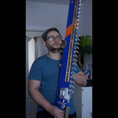 Chainsword Warhammer 40K — Gắn motor, xích chạy thật