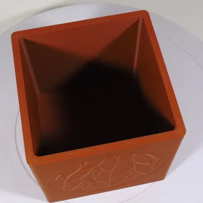 Khay đựng bút họa tiết lá hiện đại dáng vuông kiêm chậu cây